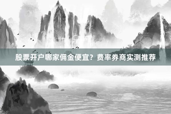 股票开户哪家佣金便宜？费率券商实测推荐