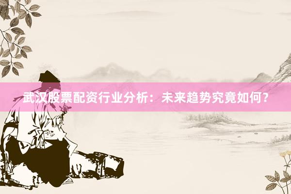 武汉股票配资行业分析：未来趋势究竟如何？