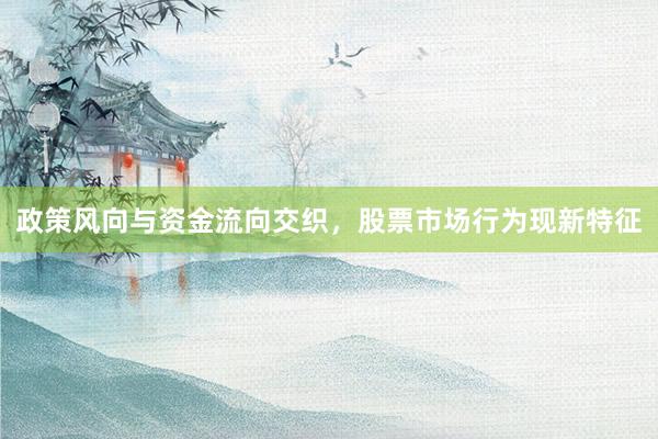 政策风向与资金流向交织，股票市场行为现新特征