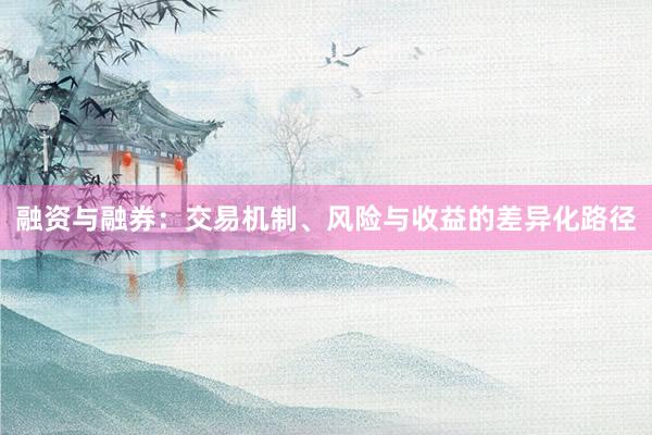 融资与融券：交易机制、风险与收益的差异化路径